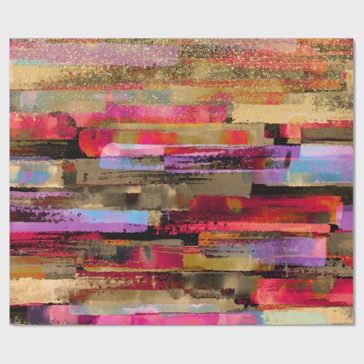 kleurrijk Abstract en glitters Cadeaupapier (Vlak)