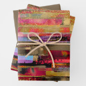 kleurrijk Abstract en glitters Inpakpapier Vel (In situ)