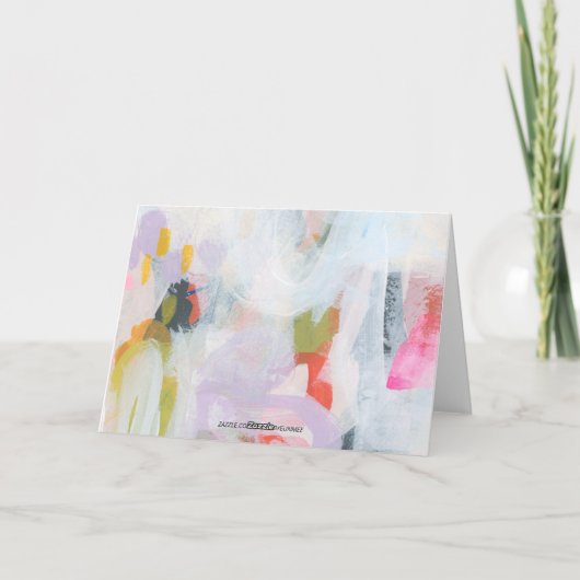 Kleurrijk Abstract Expressionisme Art Note Kaart (Achterkant)