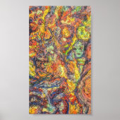 Kleurrijk Abstract expressionisme Schildend Poster (Voorkant)