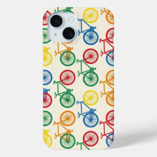Kleurrijk Abstract Fiets Patroon Ontwerp Case-Mate iPhone Case (Achterkant)