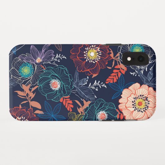 Kleurrijk Abstract Floral design Case-Mate iPhone Case (Achterkant (horizontaal))
