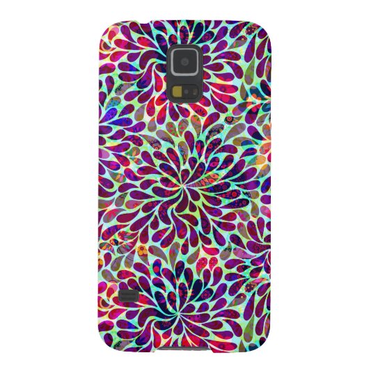 Kleurrijk Abstract Floral design Case-Mate Samsung Galaxy Hoesje (Achterkant)