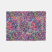 Kleurrijk Abstract Floral design Fleece Deken (Voorkant (Horizontaal))