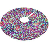 Kleurrijk Abstract Floral design Kerstboom Rok (Gekanteld)