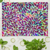 Kleurrijk Abstract Floral design Theedoek (Gevouwen)