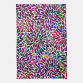 Kleurrijk Abstract Floral design Theedoek (Verticaal)