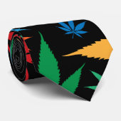 Kleurrijk Abstract Floral Patroon Stropdas (Opgerold)