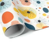 Kleurrijk Abstract Floral Pattern Wrapping Design Cadeaupapier (Rol Hoek)