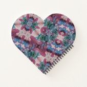 kleurrijk abstract Floral, roze, groen Notitieboek (Achterkant)