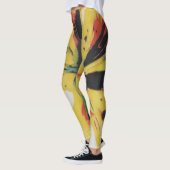 kleurrijk abstract geel en zwart evenement leggings (Links)
