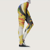 kleurrijk abstract geel en zwart evenement leggings (Rechts)
