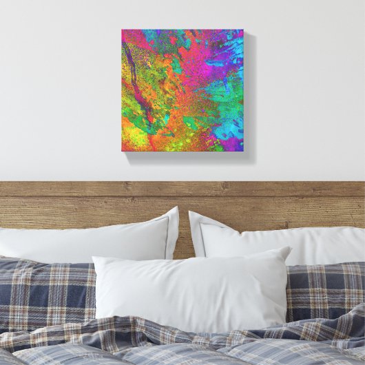 Kleurrijk Abstract, gemengd medialaplaat Canvas Afdruk (Insitu (Slaapkamer))