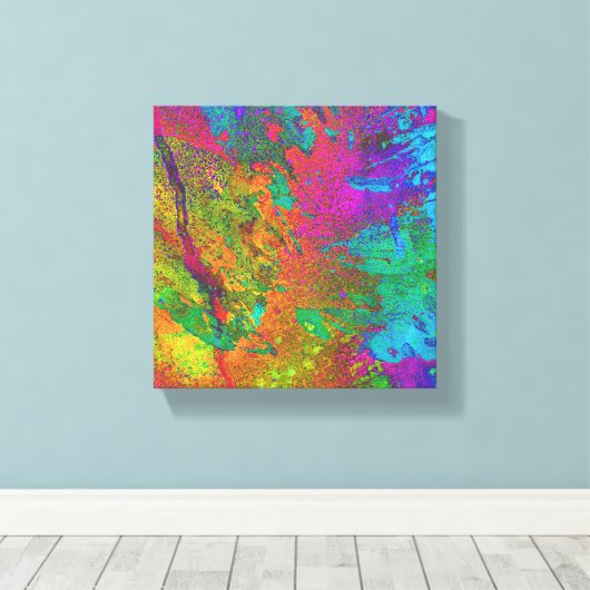 Kleurrijk Abstract, gemengd medialaplaat Canvas Afdruk (Insitu (Houten vloer))