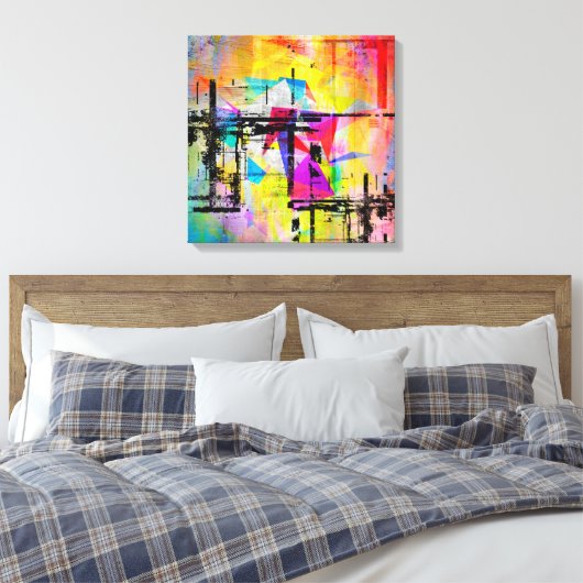 Kleurrijk Abstract Geometrisch Abstract landschap Canvas Afdruk (Insitu (Slaapkamer))