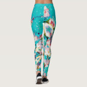 Kleurrijk Abstract geometrisch achtergrondpatroon Leggings (Achterkant)