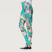 Kleurrijk Abstract geometrisch achtergrondpatroon Leggings (Links)