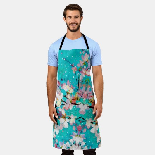 Kleurrijk Abstract geometrisch achtergrondpatroon Schort (Gedragen)