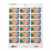 Kleurrijk Abstract geometrisch patroon Etiket (Full Sheet)