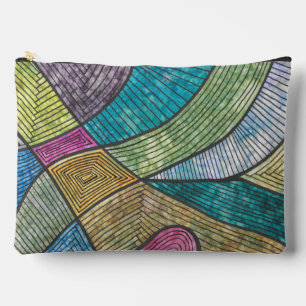 Kleurrijk Abstract Geometrisch Patroon Gebogen Lij Etui