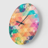 Kleurrijk Abstract geometrisch patroon Grote Klok (Hoek)