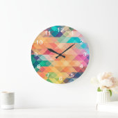 Kleurrijk Abstract geometrisch patroon Grote Klok (Huis)