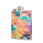 Kleurrijk Abstract geometrisch patroon Heupfles (Links)