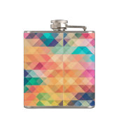 Kleurrijk Abstract geometrisch patroon Heupfles (Achterkant)