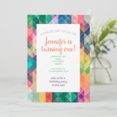 Kleurrijk Abstract geometrisch patroon. Kaart (Staand voorkant)