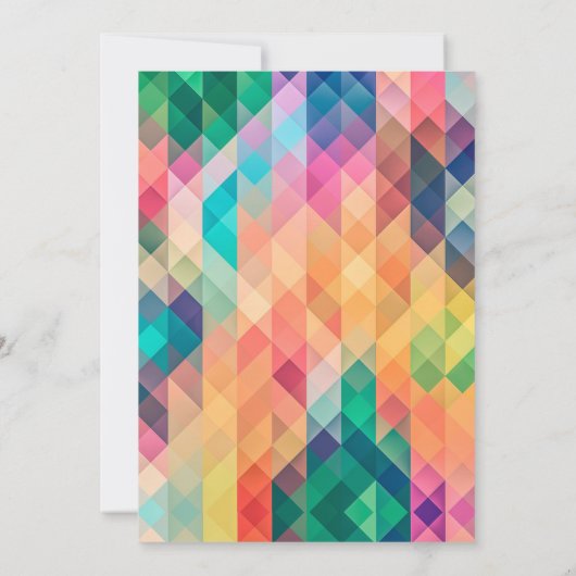 Kleurrijk Abstract geometrisch patroon. Kaart (Achterkant)