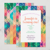 Kleurrijk Abstract geometrisch patroon. Kaart (Voorkant / Achterkant)