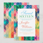 Kleurrijk abstract geometrisch patroon.            kaart (Voorkant / Achterkant)