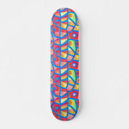Kleurrijk Abstract Geometrisch Patroon Krachtige S Persoonlijk Skateboard