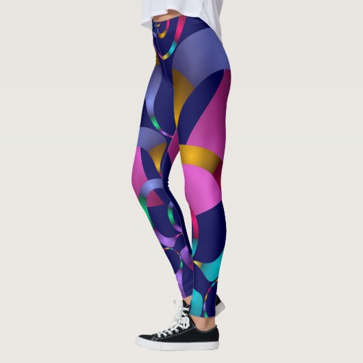 Kleurrijk Abstract geometrisch patroon Leggings (Links)