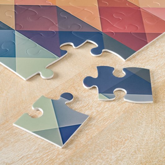 Kleurrijk Abstract geometrisch patroon Legpuzzel (Zijkant)