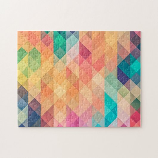 Kleurrijk Abstract geometrisch patroon Legpuzzel (Horizontaal)