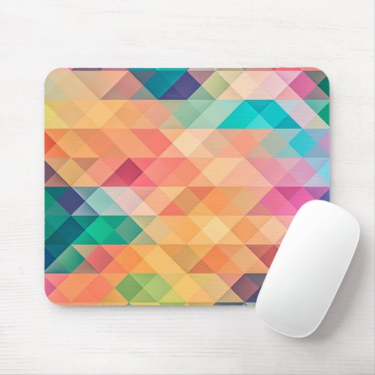 Kleurrijk Abstract geometrisch patroon Muismat (Met muis)