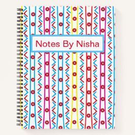 Kleurrijk Abstract Geometrisch Patroon op maat Notitieboek