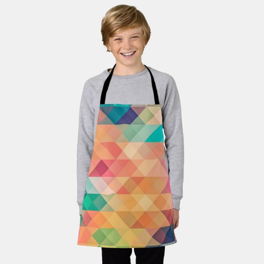 Kleurrijk Abstract geometrisch patroon Schort (Gedragen)