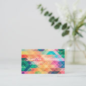 Kleurrijk Abstract geometrisch patroon Visitekaartje (Staand voorkant)