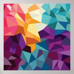 Kleurrijk Abstract geometrisch poly Poster