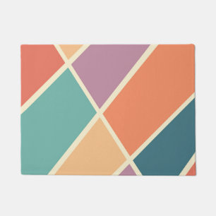 Kleurrijk abstract geometrisch vormontwerp deurmat