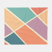 Kleurrijk abstract geometrisch vormontwerp fleece deken (Voorkant (Horizontaal))