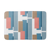 Kleurrijk Abstract Geometrische Stripes Kunstpatro Badmat (Voorkant)