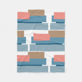 Kleurrijk Abstract Geometrische Stripes Kunstpatro Fleece Deken (Voorkant)