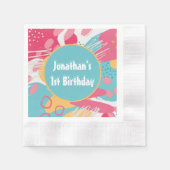 Kleurrijk Abstract Gepersonaliseerd Servet (Voorkant)