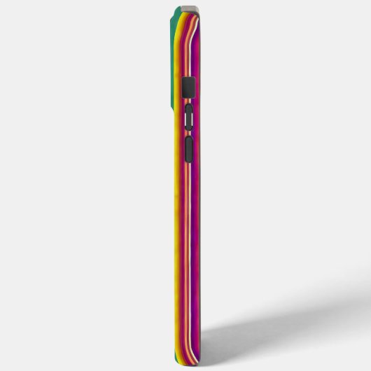 Kleurrijk abstract gestreepte lijnpatroon Case-Mate iPhone case (Achterkant / Links)