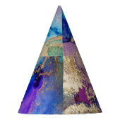 Kleurrijk Abstract: getextureerde olieverfschilder Feesthoedjes (Achterkant)