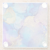 Kleurrijk Abstract: getextureerde olieverfschilder Glazen Onderzetter (Achterkant)