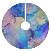 Kleurrijk Abstract: getextureerde olieverfschilder Kerstboom Rok (Voorkant)